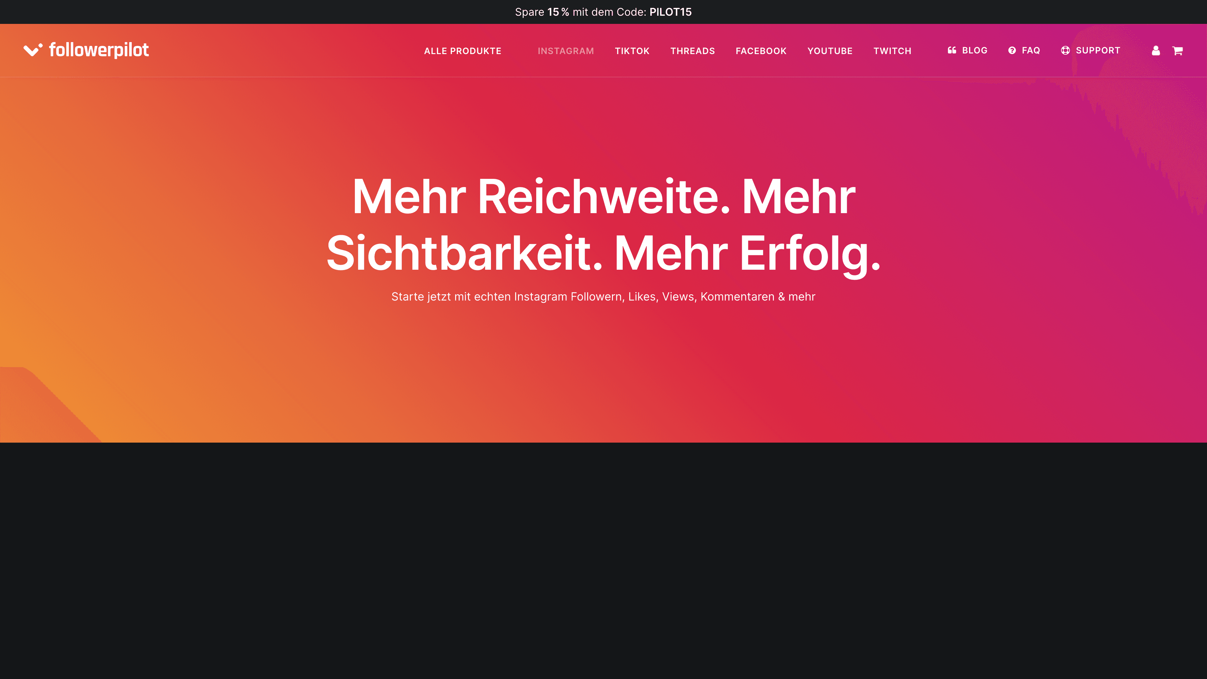 FollowerPilot - Social Media Reichweite kaufen - Schnell & günstig